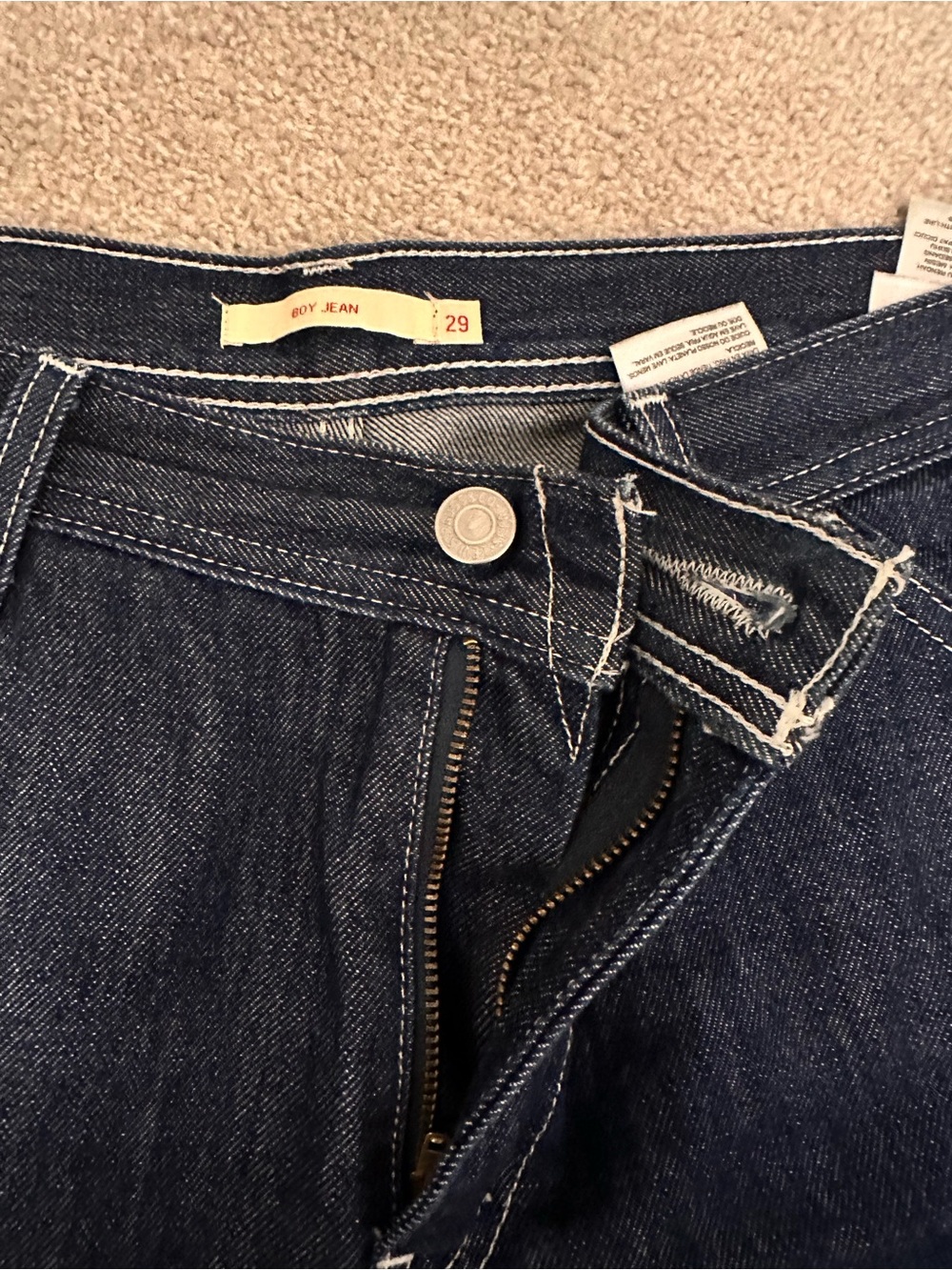 Levi's Women's Dark Blue Boyfriend Jeans - Picture 2 of 12